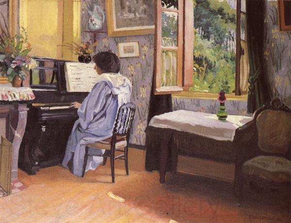 Felix Vallotton Woman at the Piano Spain oil painting art